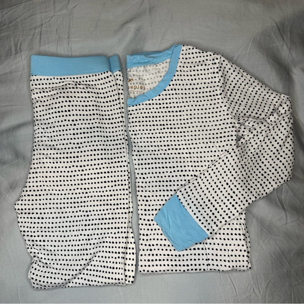 Little Sleepies Blue Dot 2 piece 3T EUC